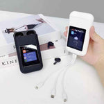 Charger l'image dans la galerie, Power Bank 3-en-1 avec écran tactile et écouteurs sans fil
