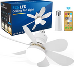 Charger l'image dans la galerie, Ventilateur LED intelligent à 3 vitesses + télécommande moderne pour la maison
