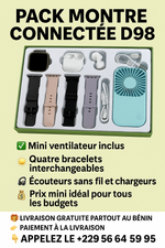 Charger l'image dans la galerie, La montre connectée D98 avec son pack ultra complet
