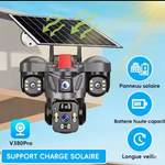 Charger l'image dans la galerie, Caméra de surveillance solaire à alarme
